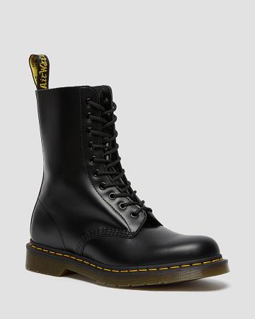 Botines Dr Martens 1490 Smooth Cuero Mid Calf Hombre Negros | MX 383ZUT